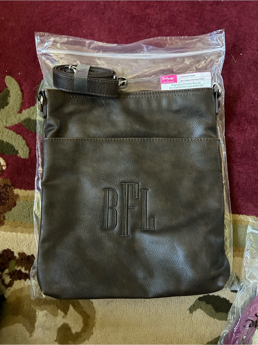 thirty-one Chestnut pebble Monogram Crossbody Bag
